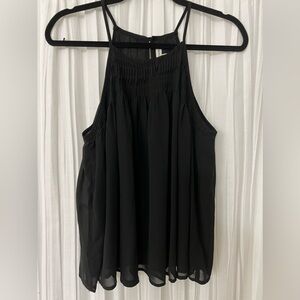 Caramela sheer black flowy top